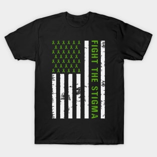 Fight The Stigma USA Flag Mental Health T-Shirt